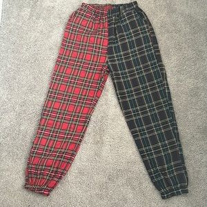 Multicolor plaid pants